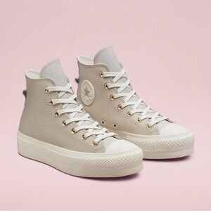 Earthy tone platform converse